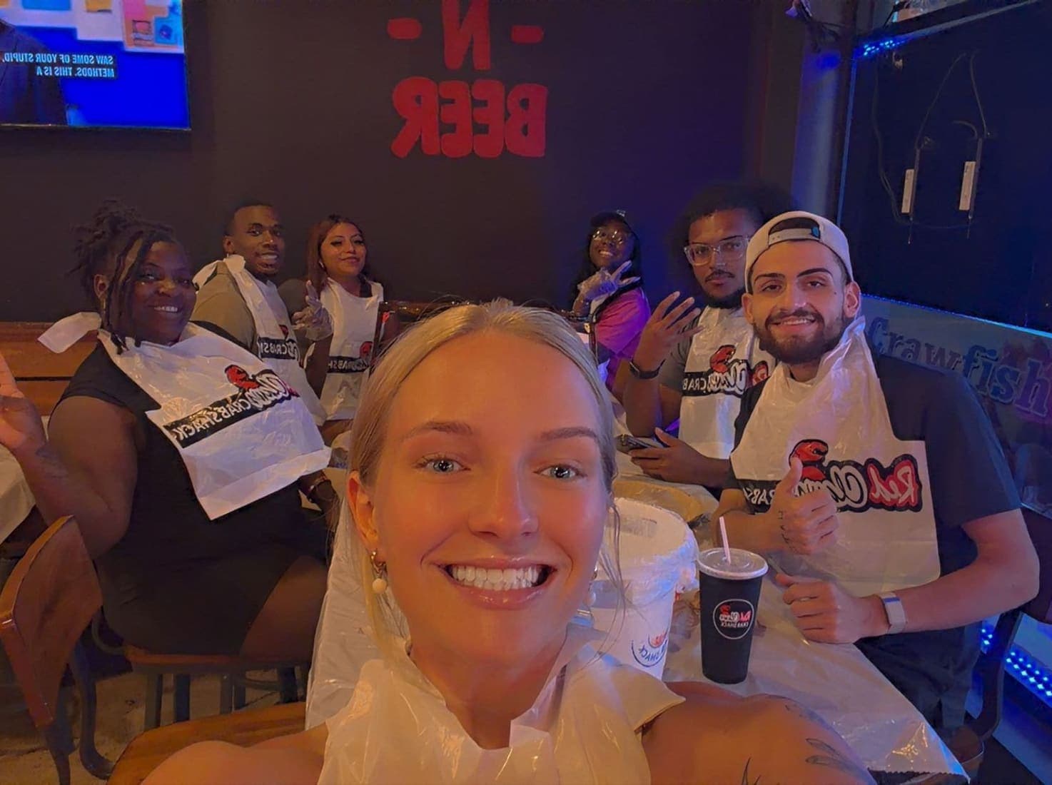 The team out together on a night off